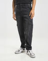 Jeans Straight Cargo Azul Cielo,NEGRO